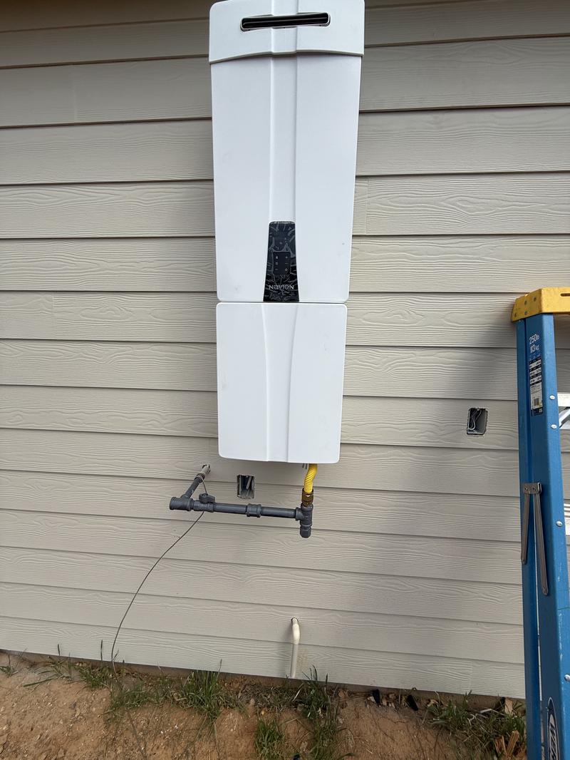 Navien tankless water heater installation Grand Prestige Remodels Central Alabama